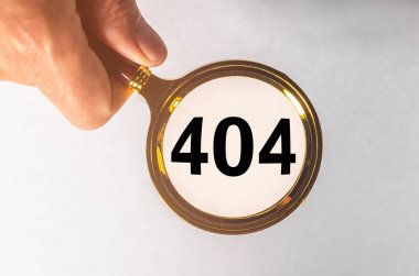 404 ERROR konsepti. İnternet sitesi veya internet ile ilgili bir sorun. Yazı.