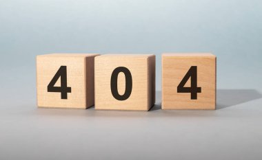 404 ERROR konsepti. İnternet sitesi veya internet ile ilgili bir sorun. Yazı.