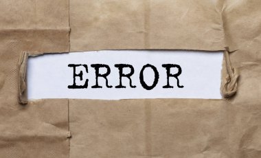 Hata sözcüğü yazımı. Hata ve başarısızlık kavramı.