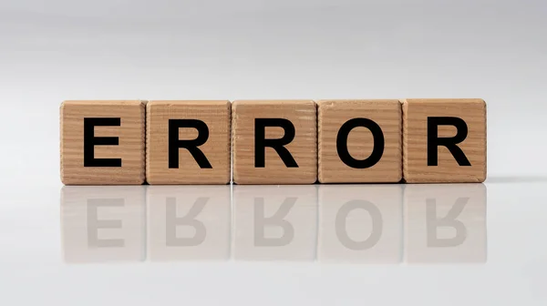 Inscripción Palabra Error Concepto Fracaso Error — Foto de Stock