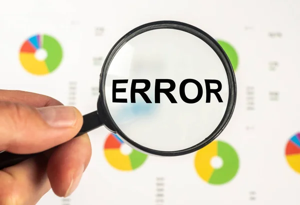 Inscripción de palabra de error. Concepto de fracaso y error —  Fotos de Stock