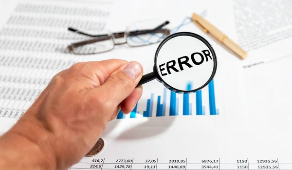 Error word inscription. Concept of failure and mistake — Stock Photo, Image