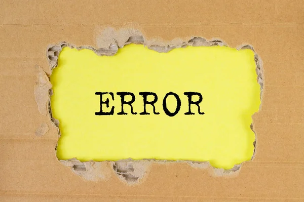 Inscripción Palabra Error Concepto Fracaso Error —  Fotos de Stock