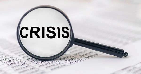 Бизнес Кризис Надпись Финансовых Проблемах Экономическом Спаде — стоковое фото