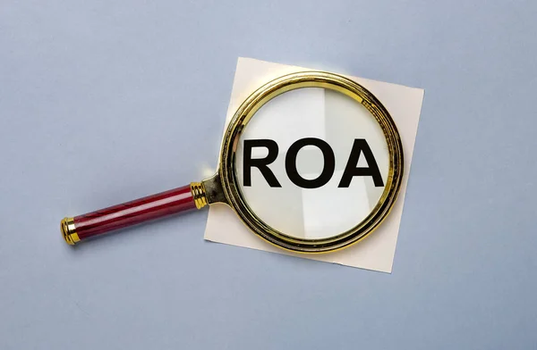 Roa Como Concepto Retorno Activos Inscripción —  Fotos de Stock