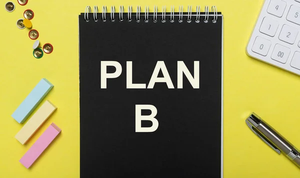 Plan B inscription. Business crisis management. Alternative