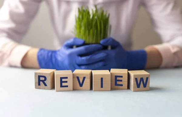 Review Word Inscription Summary Revision Concept — Stock Photo, Image