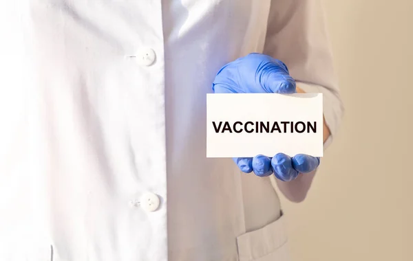 Vaccinatie Woord Inscriptie Medisch Onderzoeksconcept Gezondheidszorg — Stockfoto