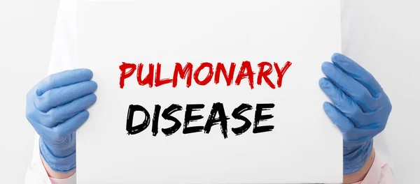 Pulmonary disease inscription. Obstructive lung pathology concept