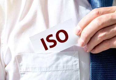 ISO kısaltması, yazı. Standart ve güvenlik denetimi.