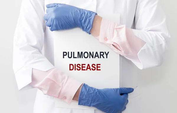Pulmonary disease inscription. Obstructive lung pathology concept