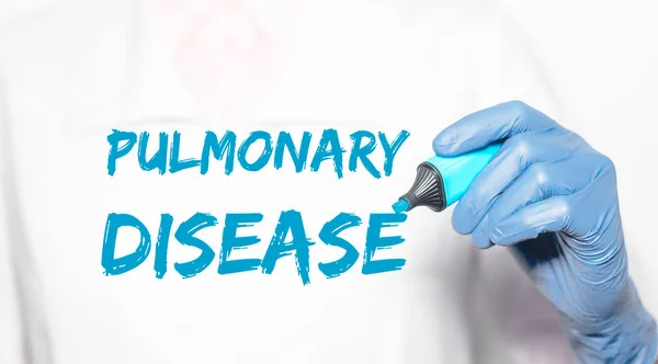 Pulmonary disease inscription. Obstructive lung pathology concept