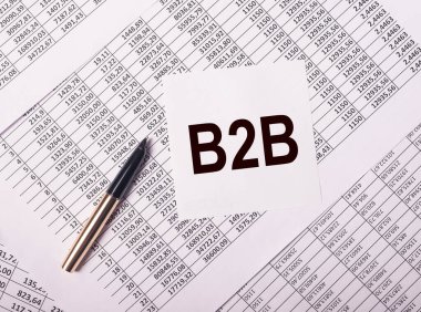 B2B kısaltması, yazı. İş İş Konseptine.