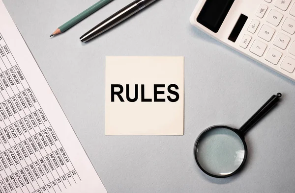 Regras Palavra Conceito Regulamentos Diretrizes Gestão — Fotografia de Stock
