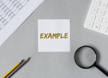 Kağıt üzerinde sözcük örneği, iş veya eğitimdeki vakalar