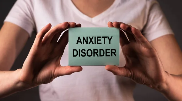 Anxiety disorder diagnosis concept. Words about mental health