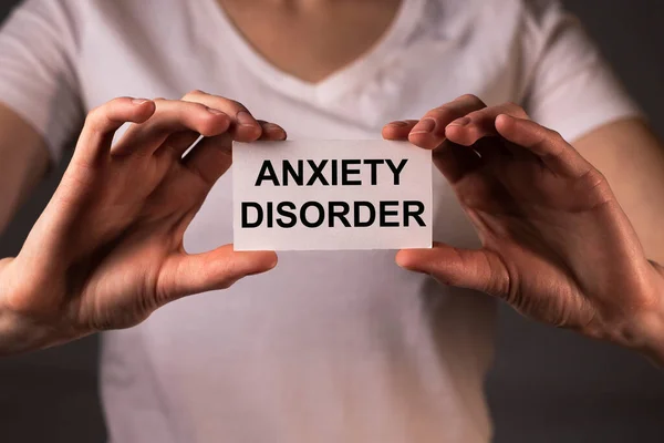 Anxiety disorder diagnosis concept. Words about psychological health