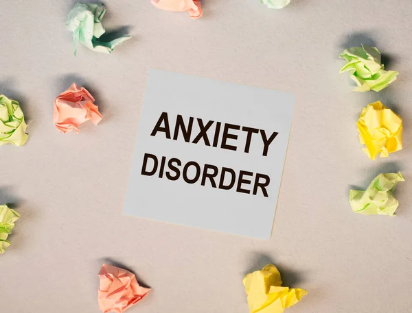 Anxiety disorder diagnosis concept. Words about mental health