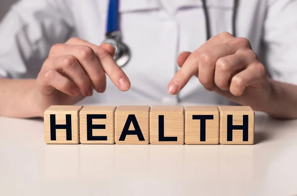 Palavra Saúde Conceito Saúde Seguro Vida Saudável — Fotografia de Stock