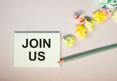 Kağıt üzerinde bize katıl. Yeni üyeler, aboneler için mesaj.