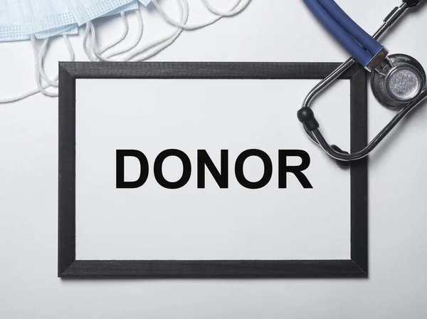 Донорське Слово Концепція Донорства Крові Органів — стокове фото