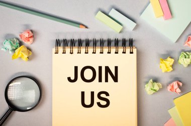 Kağıt üzerinde bize katıl. Yeni üyeler, aboneler için mesaj.