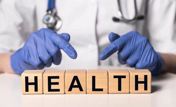 Palabra de salud. Salud y concepto de seguro de vida saludable —  Fotos de Stock