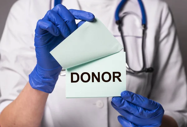 Donorwoord. Begrip bloed- en orgaandonatie — Stockfoto