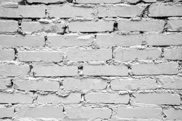 Sfondo Del Muro Mattoni Grezzi Mattone Solido Grigio Bianco Muro — Foto Stock