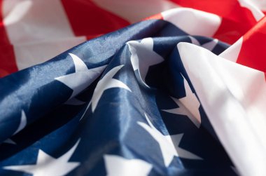 Amerikan bayrağı geçmişi. ABD sembol dokusu yakın plan