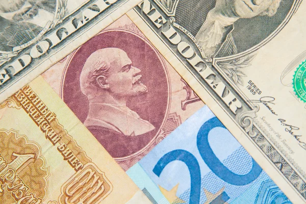 Superpotencia financiera - Dólar - Euro - Rublo — Foto de Stock