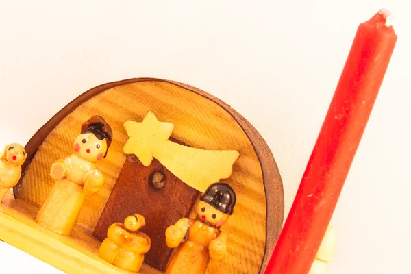 Red candle crib — Stock Photo, Image