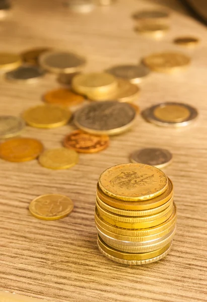 Old Coins stacked — Stock Photo, Image