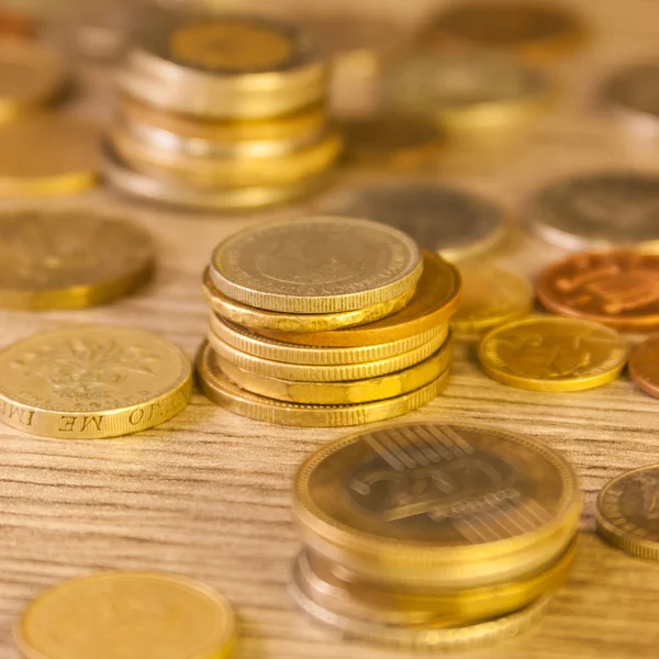 Old Stacked coins — Stock Photo, Image