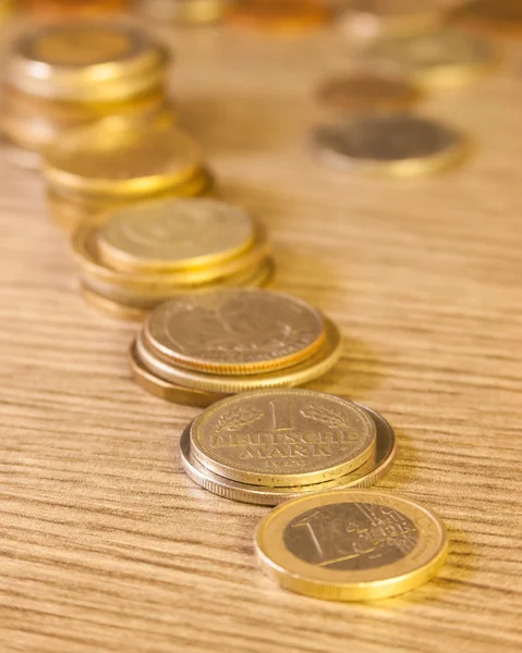 Old Stacked Coins — Stock Photo, Image