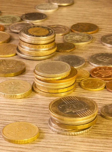 Old Stacked coins — Stock Photo, Image