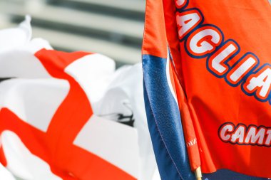 Milano - İtalya - 21 Mart 2015 - Cagliari bayrak futbol kulübü S