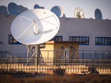 teleport satellite communications clipart