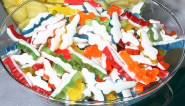 Birçok sakızlı şeker renkli