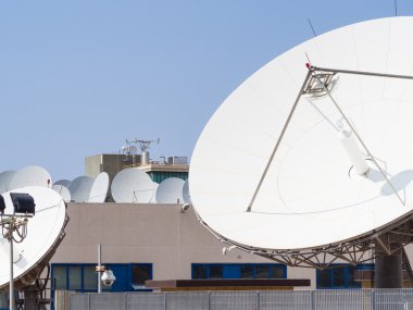 teleport satellite communications clipart