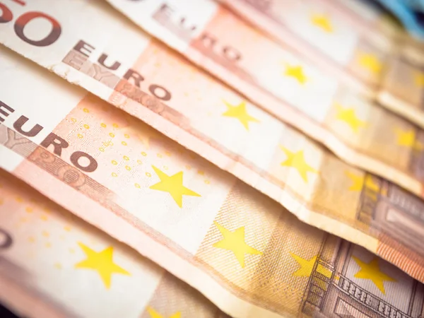 Fifty euros lined — Stock Photo, Image