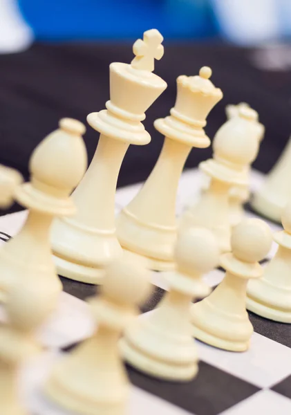 Král šachy figurkami Royalty Free Stock Fotografie