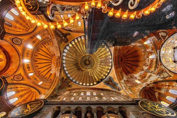 Interiér Starobylé Baziliky Hagia Sophia Téměř 500 Let Sloužila Hlavní — Stock fotografie