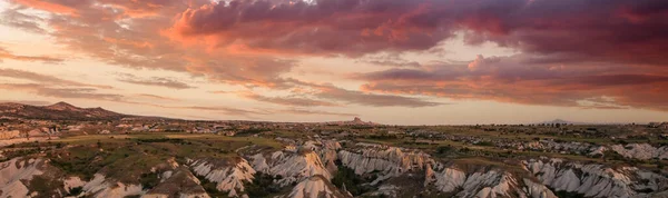 Hot Air Balloons Flying Tour Mountains Landscape Spring Sunrice Cappadocia — Stock Photo, Image