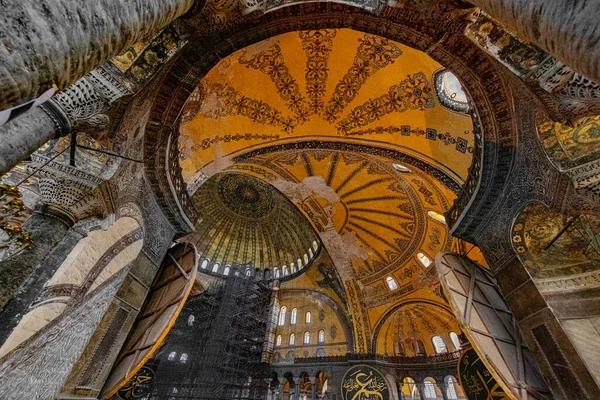 Hagia Sophia Istanbul Turecko Interiér Starobylé Baziliky Hagia Sophia Téměř — Stock fotografie