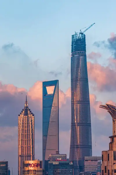 Horizonte Lujiazui Xangai China — Fotografia de Stock