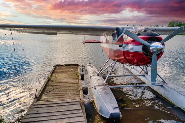 Floatplane Hidroavião Lago Como — Fotografia de Stock