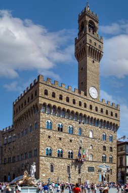 İtalya Floransa 'daki Palazzo Vecchio veya Palazzo della Signoria.