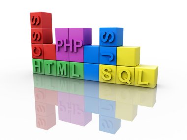 Webdesign Tetris 3d kavramı