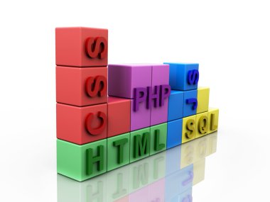 Webdesign Tetris 3d kavramı